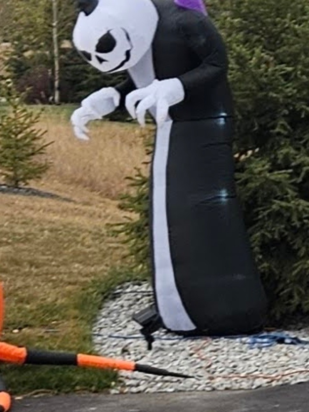 Spooky Light-Up Horned Ghost Demon Halloween Lawn Inflatable